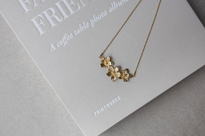 Ketting bloemen K001 goud