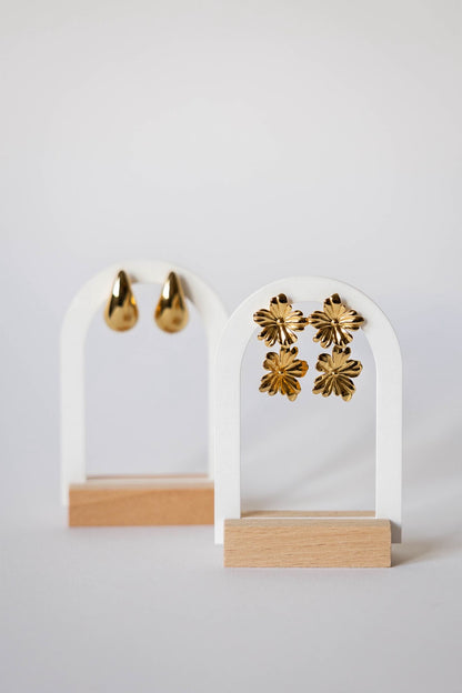 Oorbellen bloem O005 goud