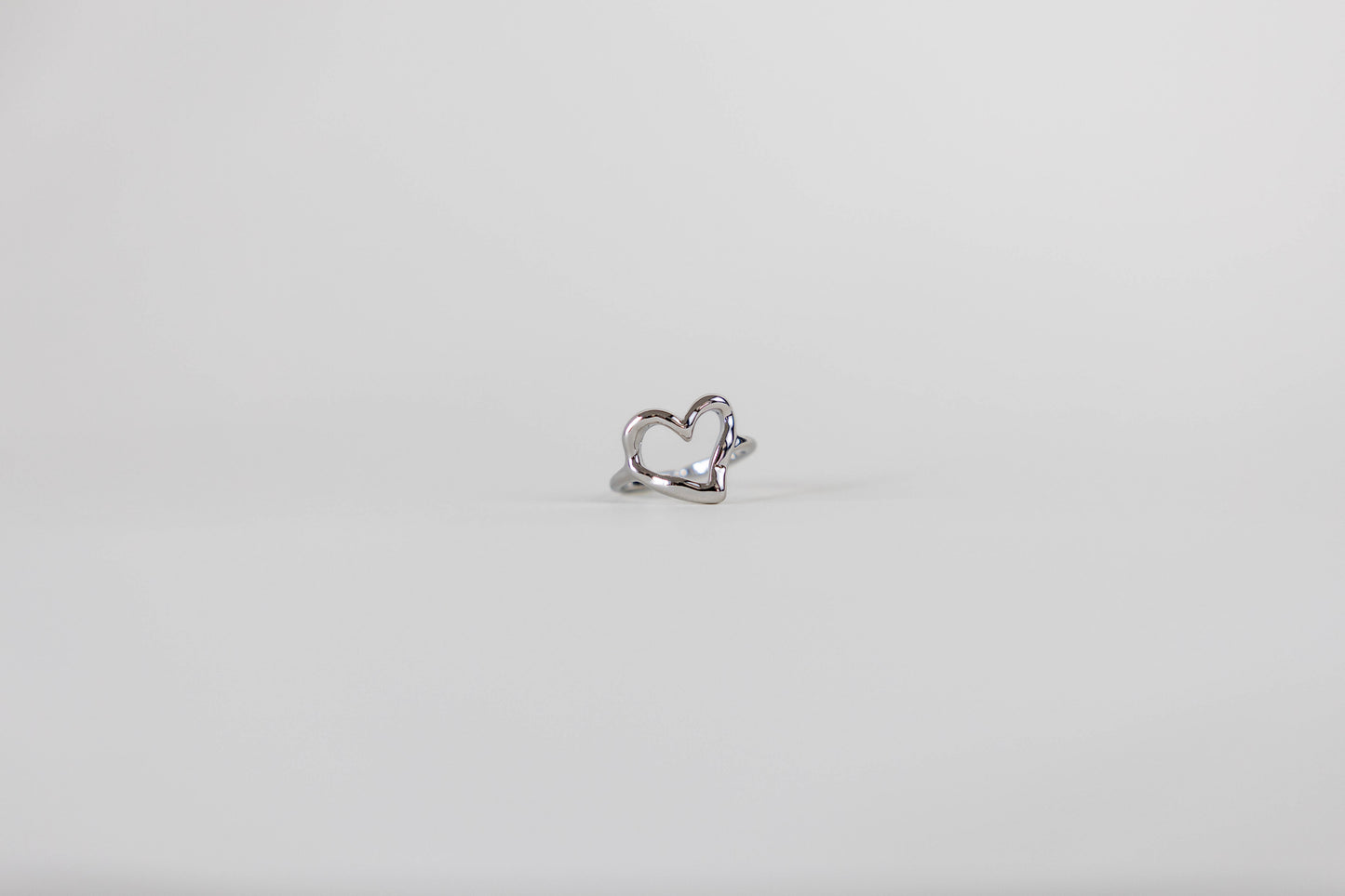 Ring hart R001 zilver