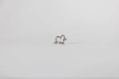 Ring hart R001 zilver