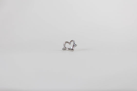 Ring hart R001 zilver