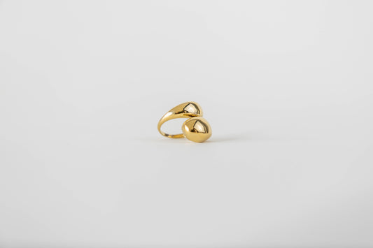 Druppel ring R003 goud