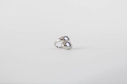 Druppel ring R003 zilver