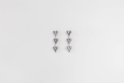 Oorbellen hartjes O002 zilver