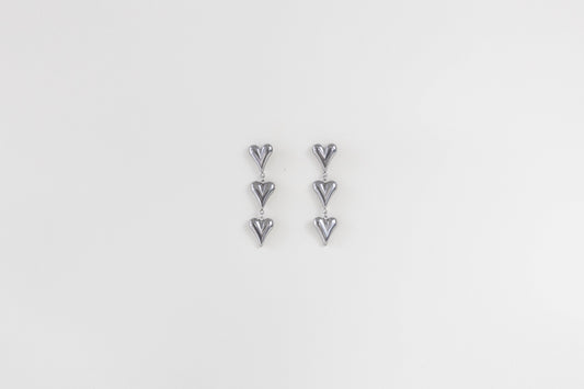 Oorbellen hartjes O002 zilver