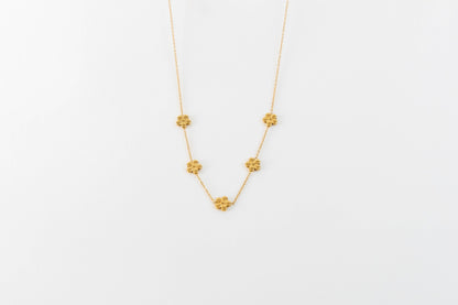 Ketting bloemen K002 goud